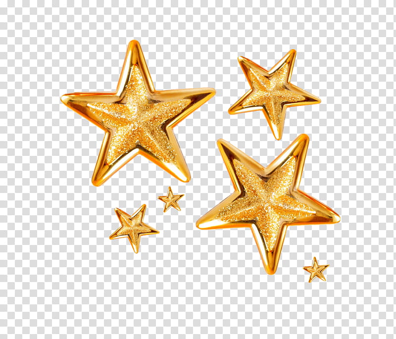 gold stars, six gold stars illustration transparent background PNG clipart