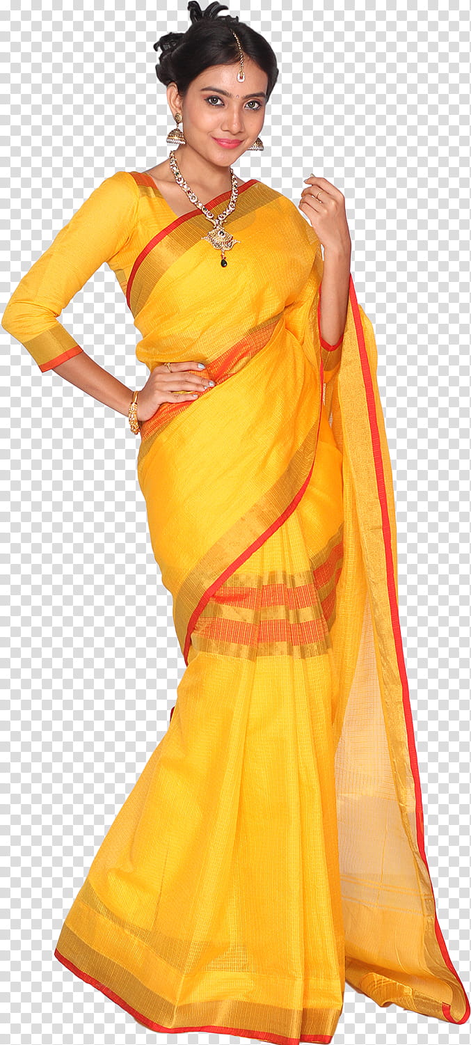 Real Estate, Sari, Silk, Yellow, Price, South India, Abdomen, Clothing transparent background PNG clipart