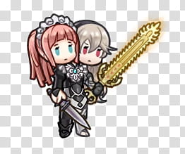 Corrin and Felicia conjoined transparent background PNG clipart