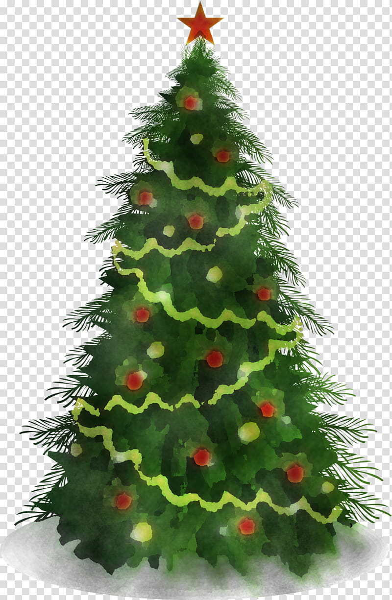 Christmas tree, Christmas Decoration, Colorado Spruce, Balsam Fir, Yellow Fir, Shortleaf Black Spruce, Oregon Pine, White Pine transparent background PNG clipart