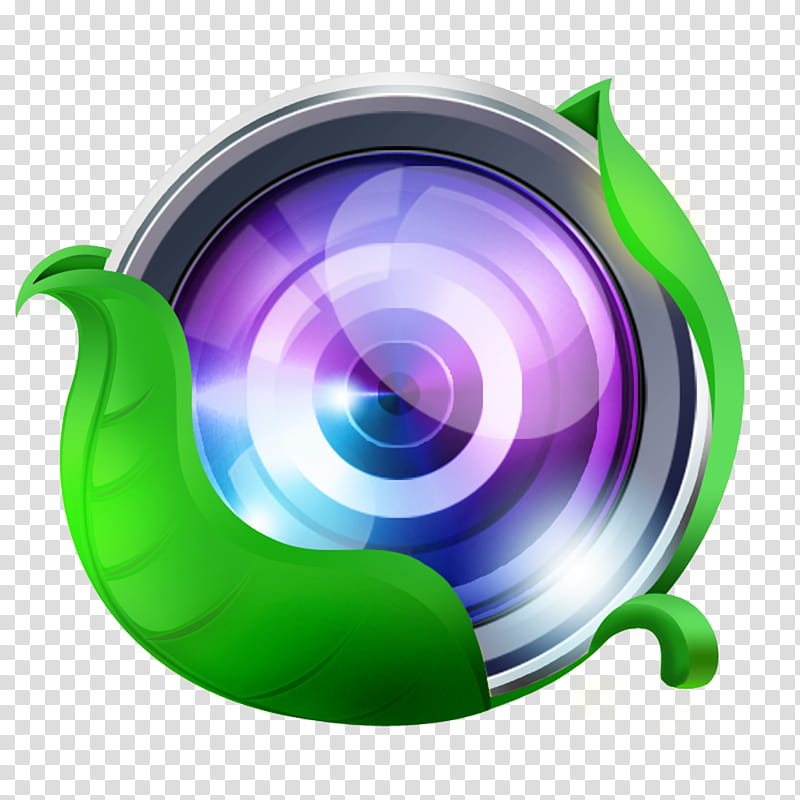 Camera Lens, Android Donut, Computer Software, Push Technology, Streaming Media, Intranet, Green, Purple transparent background PNG clipart