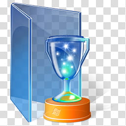 Blue Vista Icons Windows , Saved Games, blue and orange trophy transparent background PNG clipart