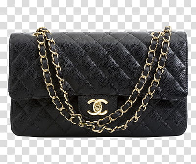 Chanel, quilted black Chanel leather sling bag transparent