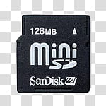 Some media audio icons, , San Disk  MB Mini SD card transparent background PNG clipart