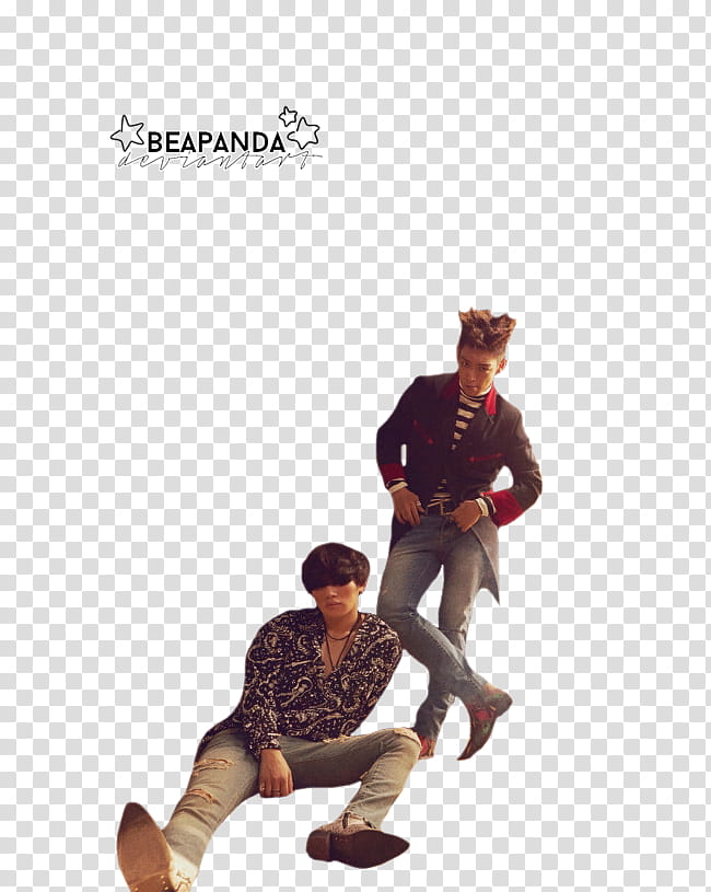 BIGBANG, two men in casual suit transparent background PNG clipart