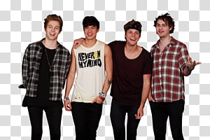 5SOS , white tank top transparent background PNG clipart thumbnail
