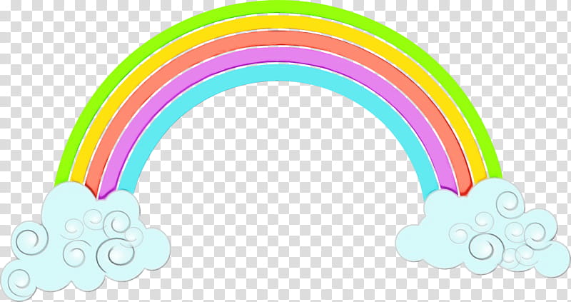 Rainbow, Watercolor, Paint, Wet Ink, Meteorological Phenomenon, Line, Circle transparent background PNG clipart