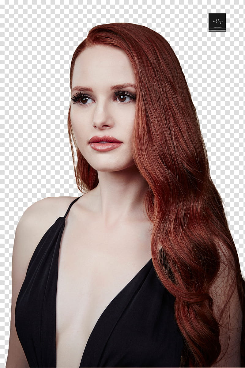 MADELAINE PETSCH, women's black top transparent background PNG clipart