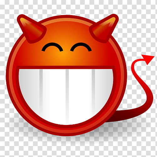 Happy Face Emoji, Emoticon, Smiley, Devil, Demon, Happiness, Facial Expression, Red transparent background PNG clipart