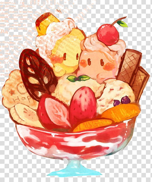 Super  , ice cream and fruits transparent background PNG clipart