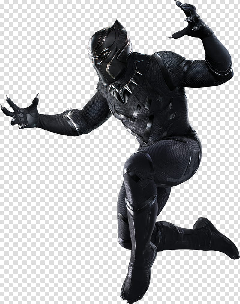 CIVIL WAR TEAM IRON MAN, Black Panther transparent background PNG clipart
