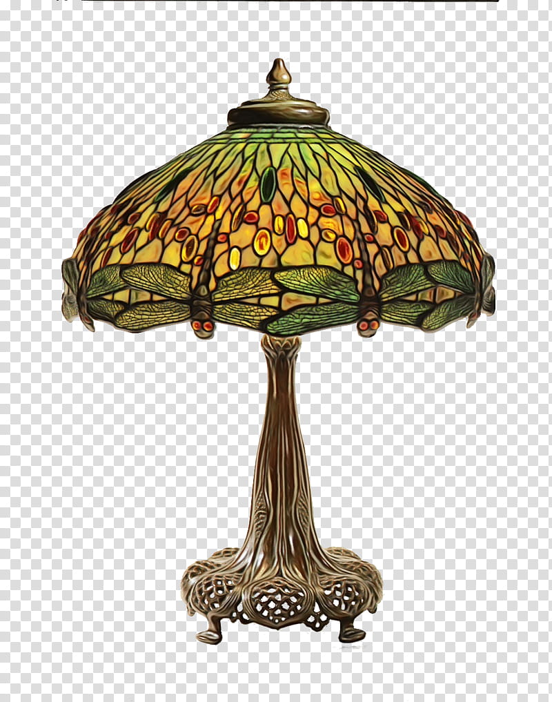 Leaf Watercolor, Paint, Wet Ink, Tiffany Glass, Tiffany Lamp, Stained Glass, Lamp Shades, Pendant Light transparent background PNG clipart