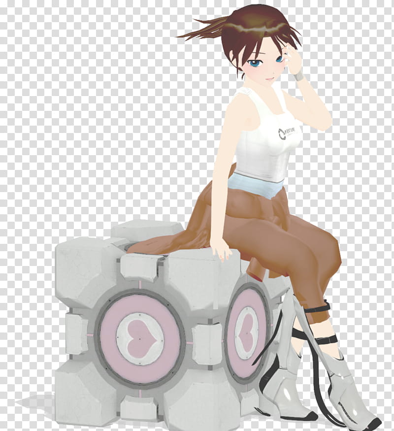 [MMD] Chell Chillin&#; transparent background PNG clipart