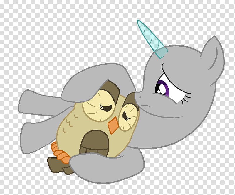 Everything will be fine Base Request, gray Little Pony hugging owl art transparent background PNG clipart