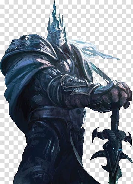 The Lich King Render, warrior holding sword transparent background PNG clipart