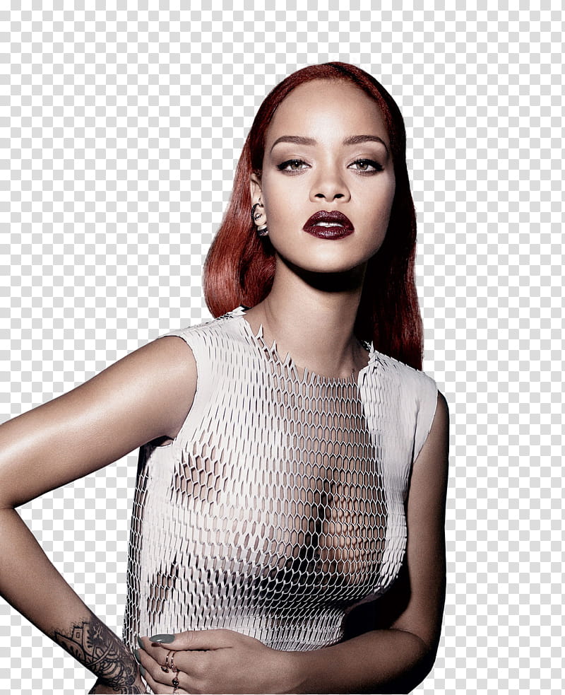 Rihanna, woman holding her tummy transparent background PNG clipart