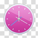 Girlz Love Icons , clock, round pink and white analog wall clock illustration transparent background PNG clipart