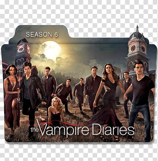 The Vampire Diaries Serie Folders, The Vampire Diaries season  folder transparent background PNG clipart