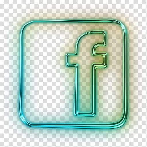 Facebook Logo en NEON transparent background PNG clipart