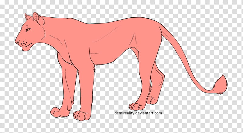 Free Lion Lineart, pink animal illustration transparent background PNG clipart