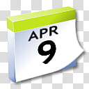 WinXP ICal, April  calendar sticky note illustration ] transparent background PNG clipart
