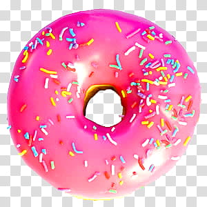 , doughnut with sprinkler toppings transparent background PNG clipart