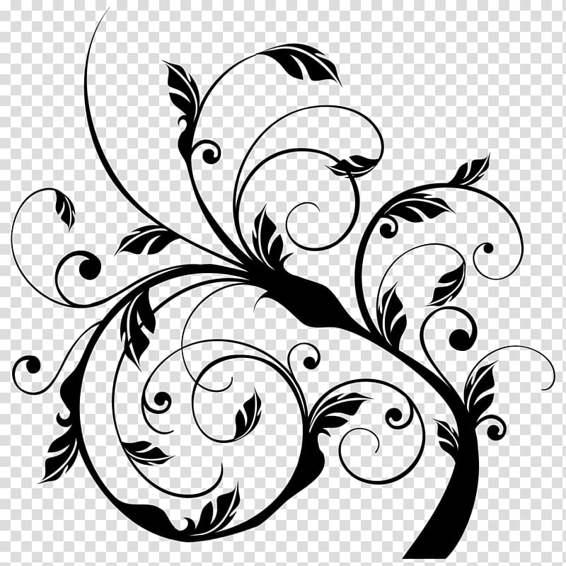 Black and white flower transparent background PNG clipart | HiClipart