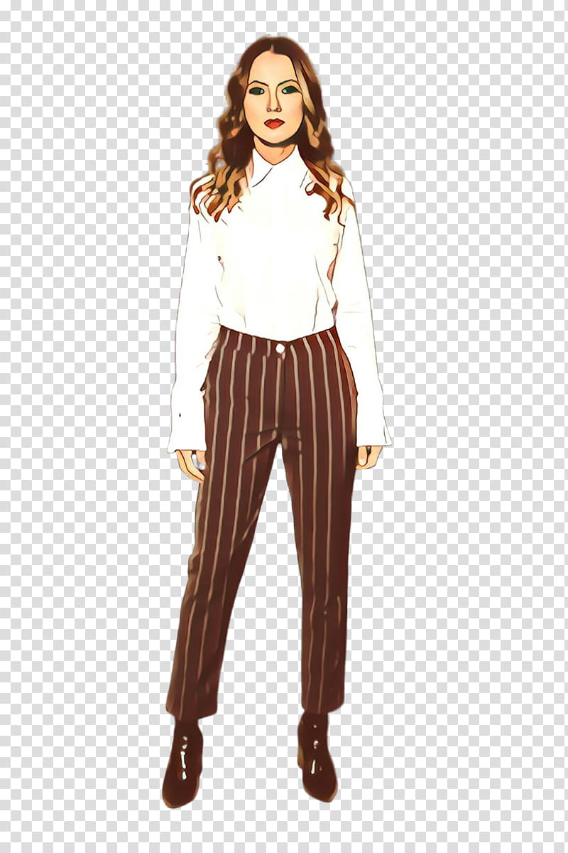 Clothing white waist standing brown, Cartoon, Trousers, Fashion Model ...