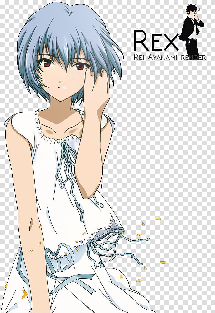 Render Ayanami Rei transparent background PNG clipart