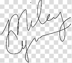 Firmas de famosos Famous signatures in, Miley Cyrus signature transparent background PNG clipart