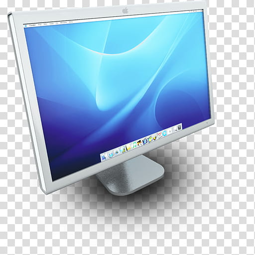 movables, turned-on white iMac monitor illustration transparent background PNG clipart