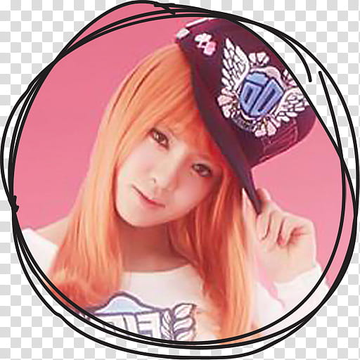Hyoyeon IGAB Circle Lines Folder Icon , Hyoyeon, woman wearing black and white cap transparent background PNG clipart