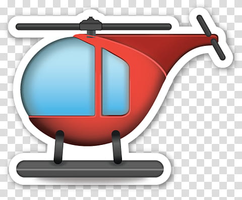 EMOJI STICKER , black and red helicopter icon transparent background PNG clipart