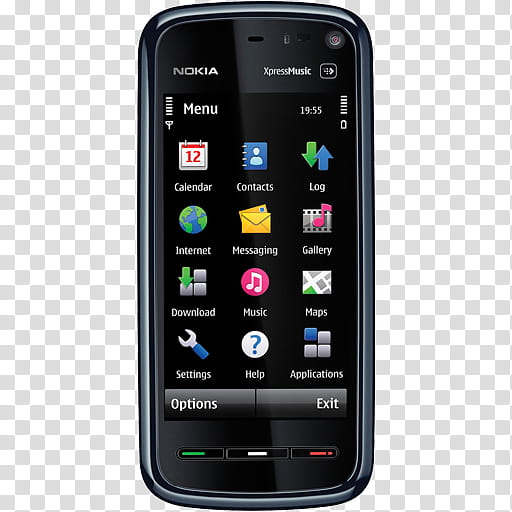 Nokia  Icons, Nokia-, black Nokia Xpress Music mobile phone transparent background PNG clipart
