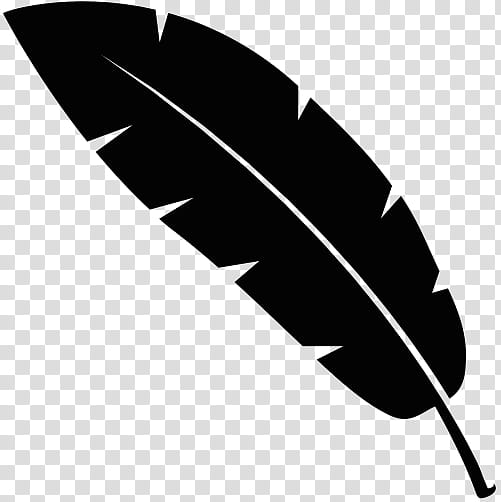 Leaf Logo, Feather, Quill, Blanket, Black, Blackandwhite, Wing, Pen transparent background PNG clipart