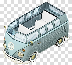 land vehicle motor vehicle mode of transport car vehicle, Watercolor, Paint, Wet Ink, Van, Samba, Volkswagen Type 2, Model Car transparent background PNG clipart thumbnail