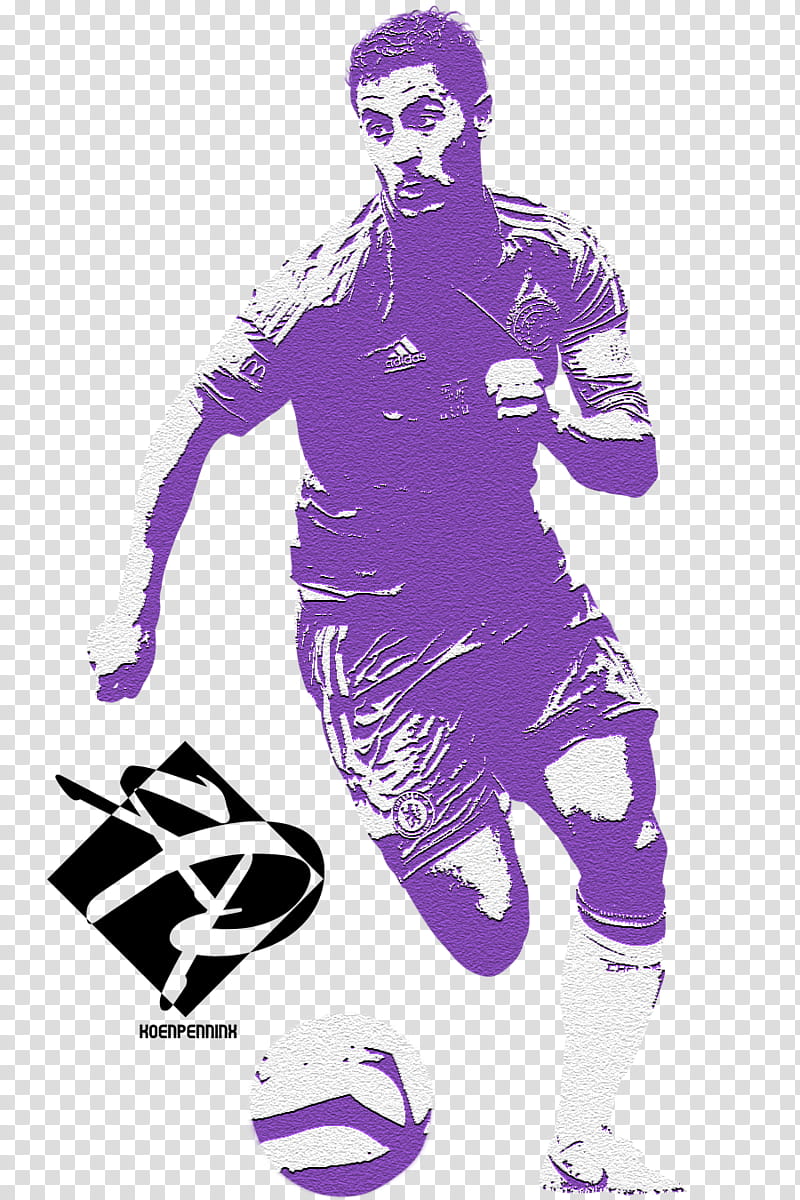 Eden Hazard Cut Out Purple transparent background PNG clipart