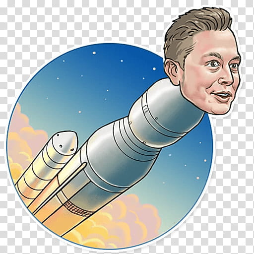 Ship, Elon Musk, Rocket, Cartoon, Sticker, Animation, Telegram, Su  transparent background PNG clipart | HiClipart