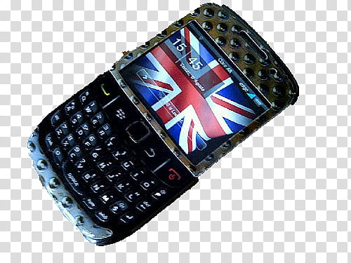 black QWERTY phone transparent background PNG clipart