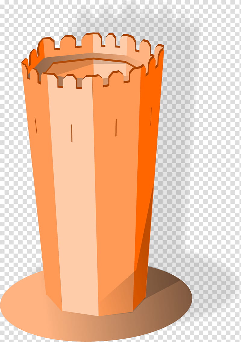Castle, Tower, Fortified Tower, Tower House, Orange transparent background PNG clipart