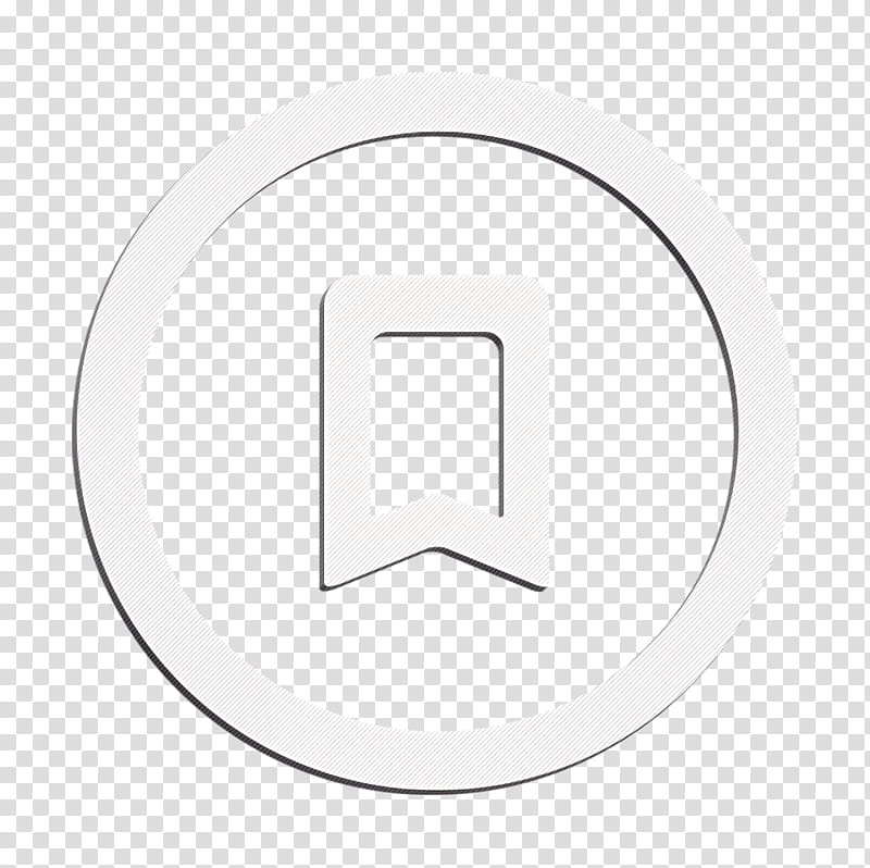 bookmark icon guardar icon linecon icon, Round Icon, Save Icon, Logo, Symbol, Circle, Blackandwhite transparent background PNG clipart