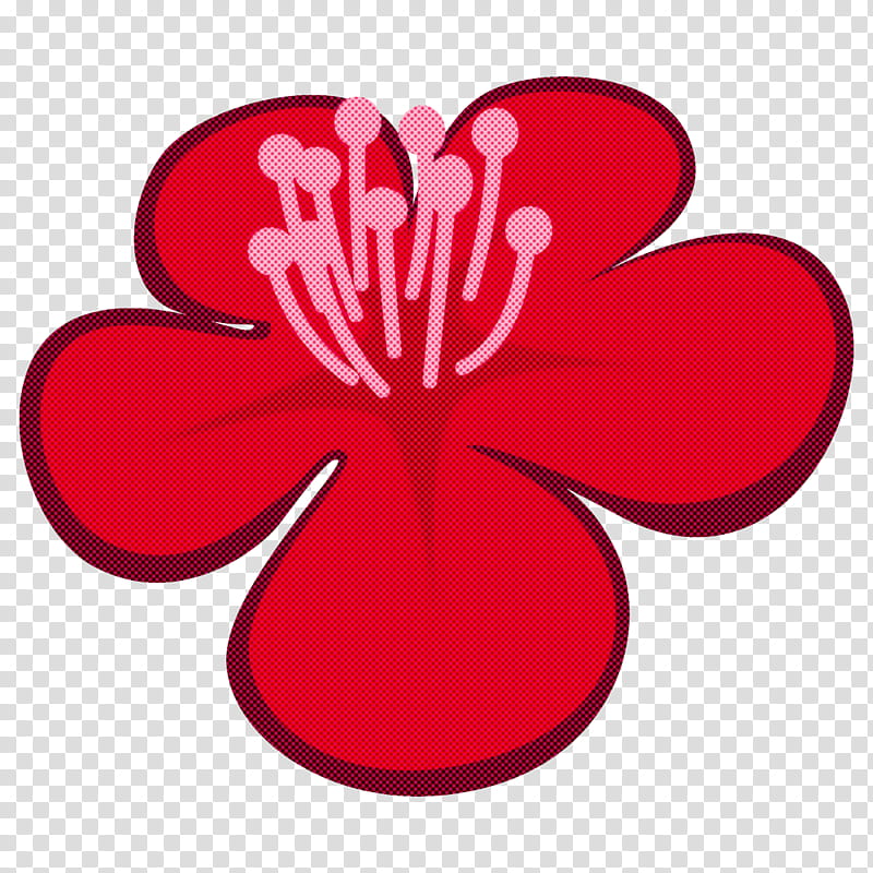 plum blossoms plum winter flower, Red, Petal, Plant, Hibiscus, Symbol, Mallow Family transparent background PNG clipart