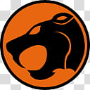 Thunder, orange and black panther logo transparent background PNG clipart