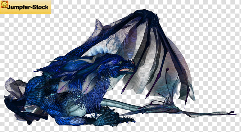 Blue Dragon, blue and black dragon illustration transparent background PNG clipart
