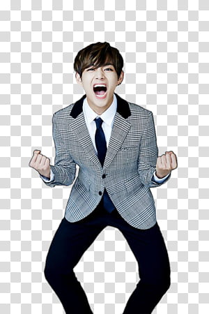 Bts V Birthday Bts V Shouting With Both Hands On Sides Transparent Background Png Clipart Hiclipart