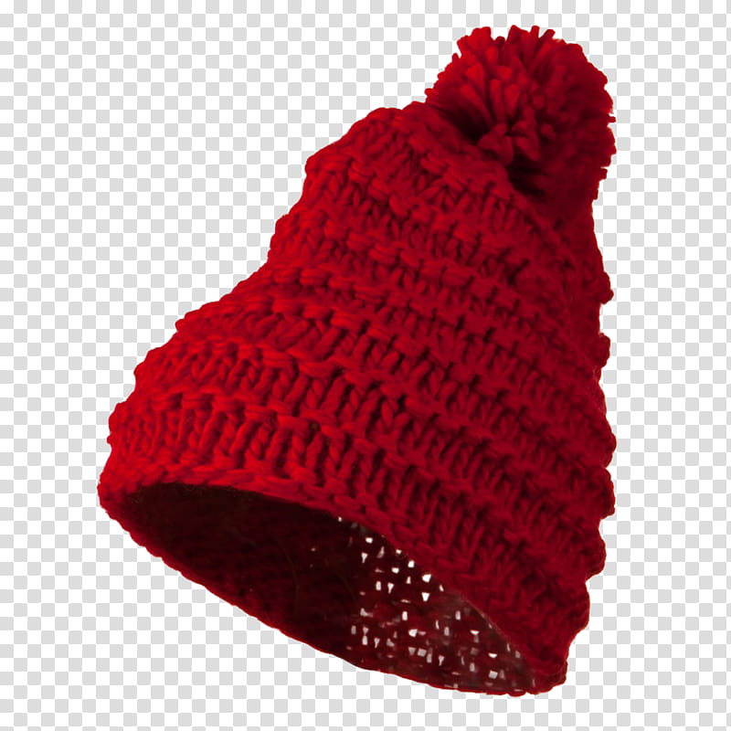 Christmas, red knit bobble harthat transparent background PNG clipart
