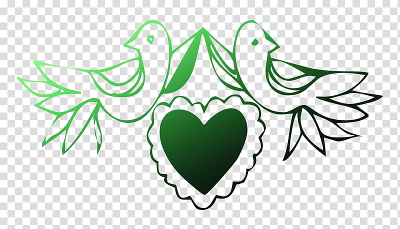 Love Background Heart, Plant Stem, Flower, Leaf, Pigeons And Doves, Green, M095, Logo transparent background PNG clipart