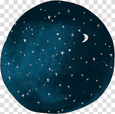 painting of a starry sky and the moon transparent background PNG clipart