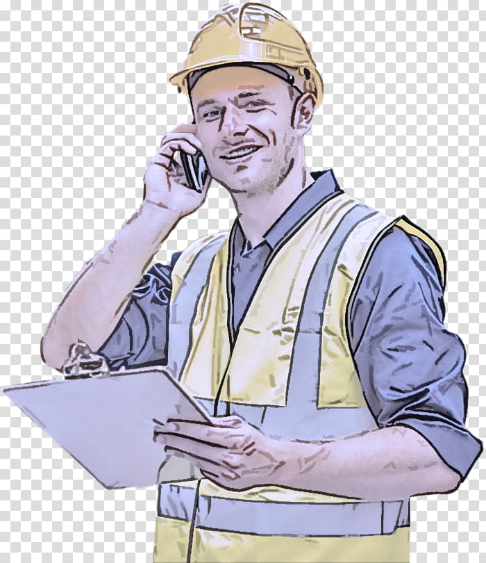 cartoon headgear engineer job, Cartoon transparent background PNG clipart