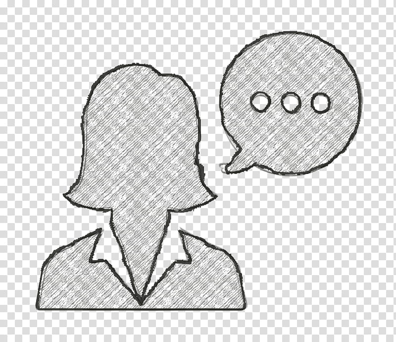 Business Seo Elements icon Job icon Businesswoman icon, People Icon, Line Art, Head, Blackandwhite transparent background PNG clipart
